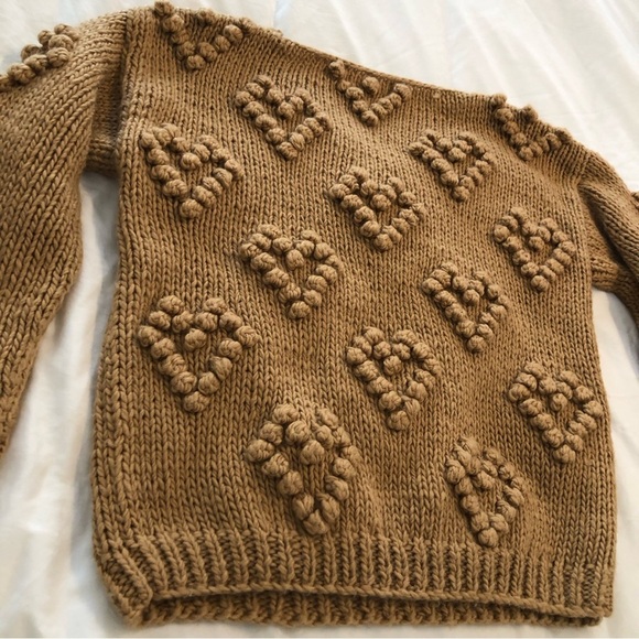 CHICWISH Knit Your Love sweater in tan brown size small - Picture 5 of 12